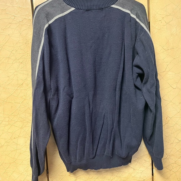 US Polo Assn. Men’s Full Front Zip 100% Cotton Sweater Navy Size Xl - Picture 3 of 3